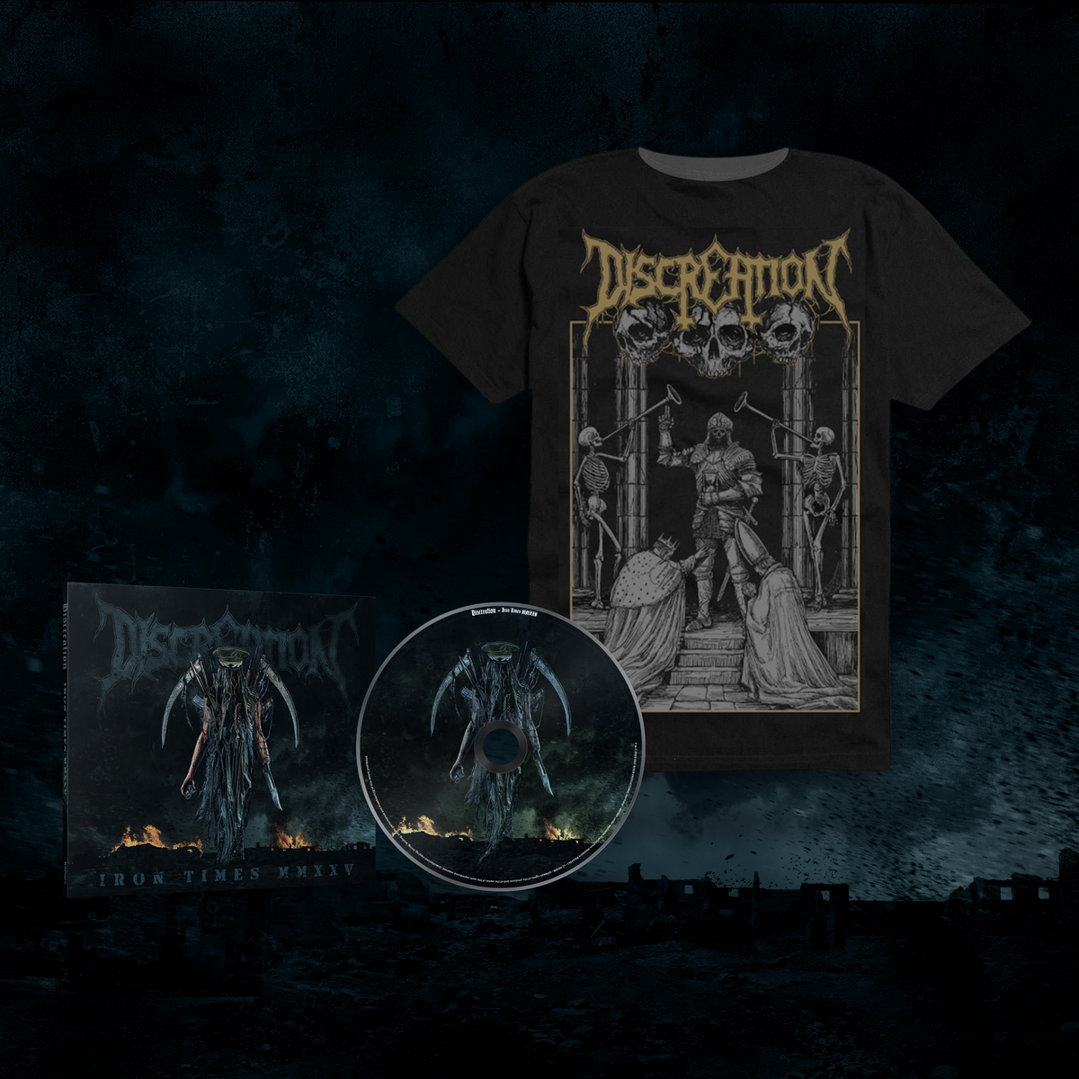 Bundle: Iron Times MMMXXV CD & Death Conquers All T-Shirt